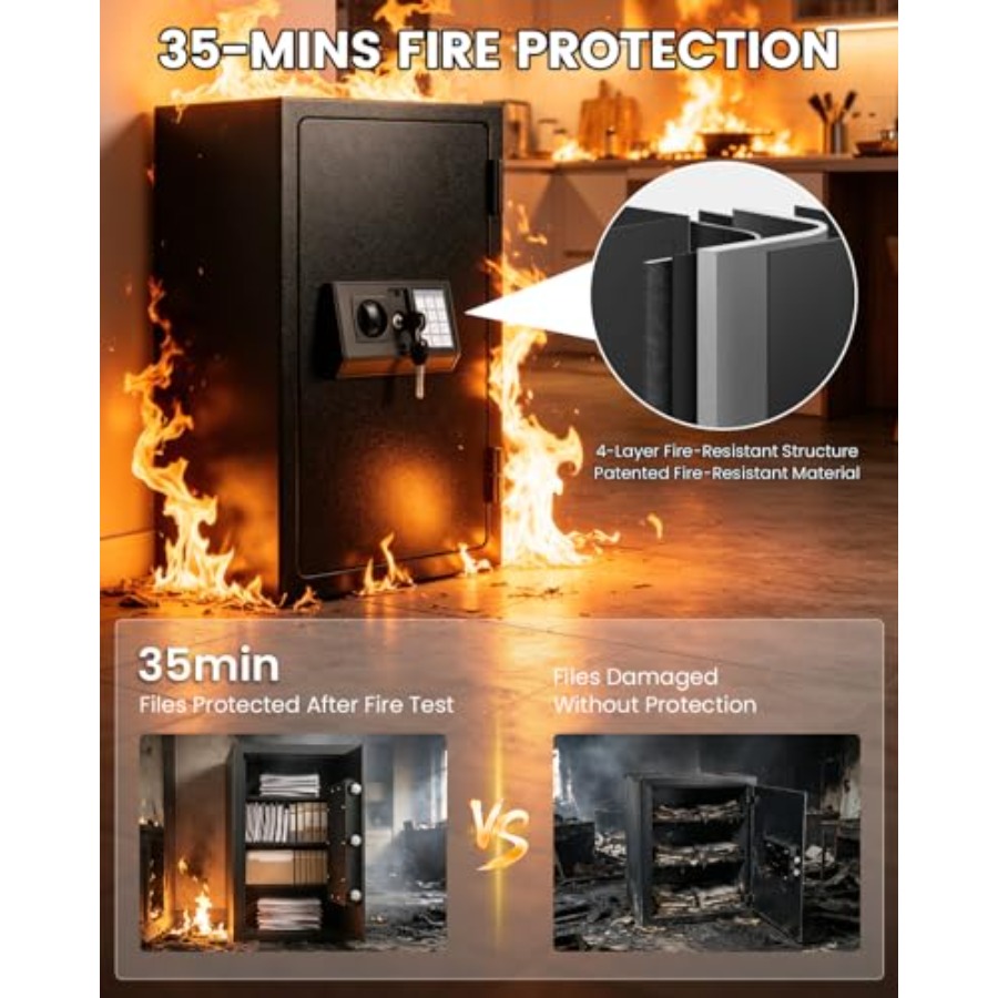 Home fireproof safe for docume - Fire Safe Document recension och pris