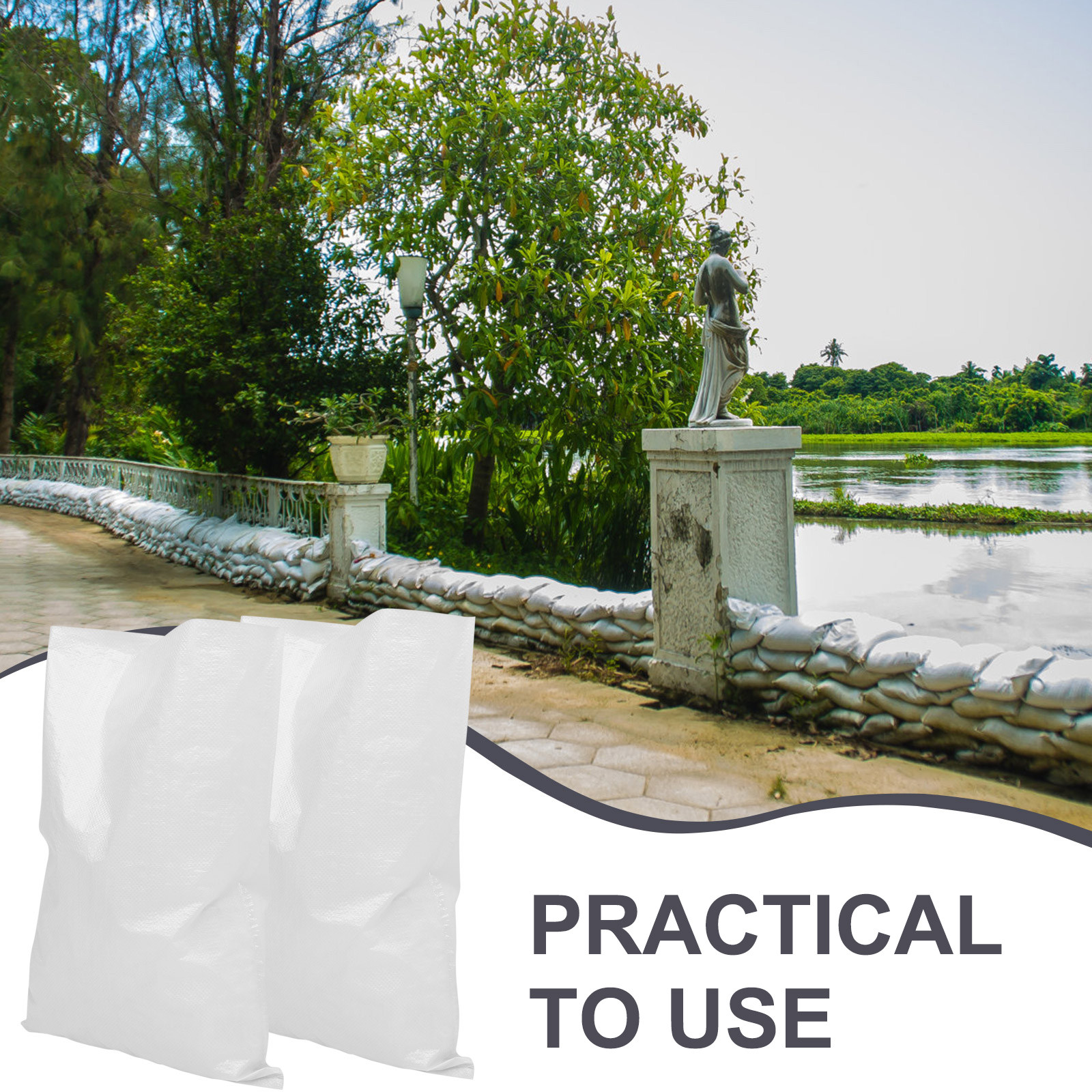 5Pcs Waterproof Woven Sandbags - Flood Barrier Bag recension och pris