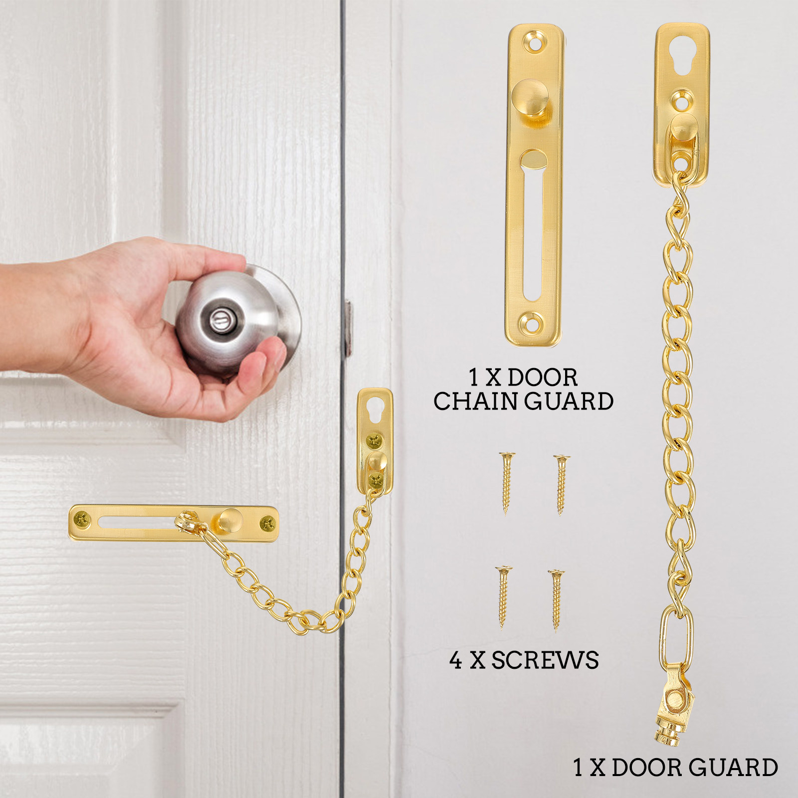 1Set Premium Stainless Steel D - Security Chain Door recension och pris
