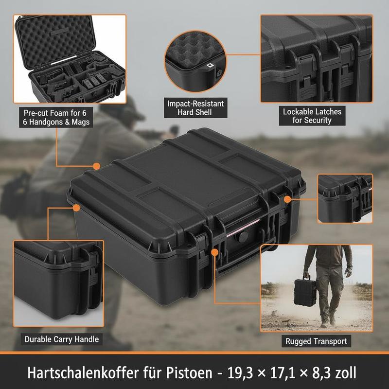 Gun Storage Box 15 x 12 x 10 I - Lockbox Key Secure recension och pris