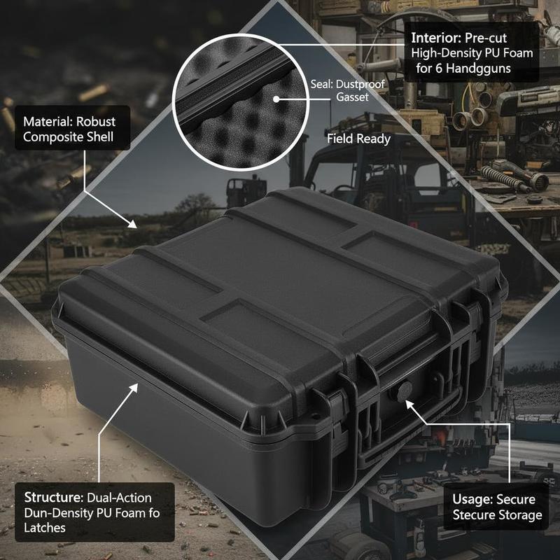 Gun Storage Box 15 x 12 x 10 I - Lockbox Key Secure recension och pris