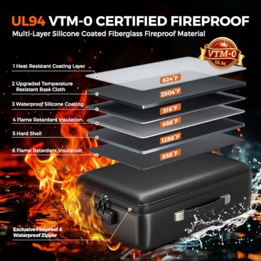 Grothery 5200°F Fireproof Docu - Fire Safe Document recension och pris