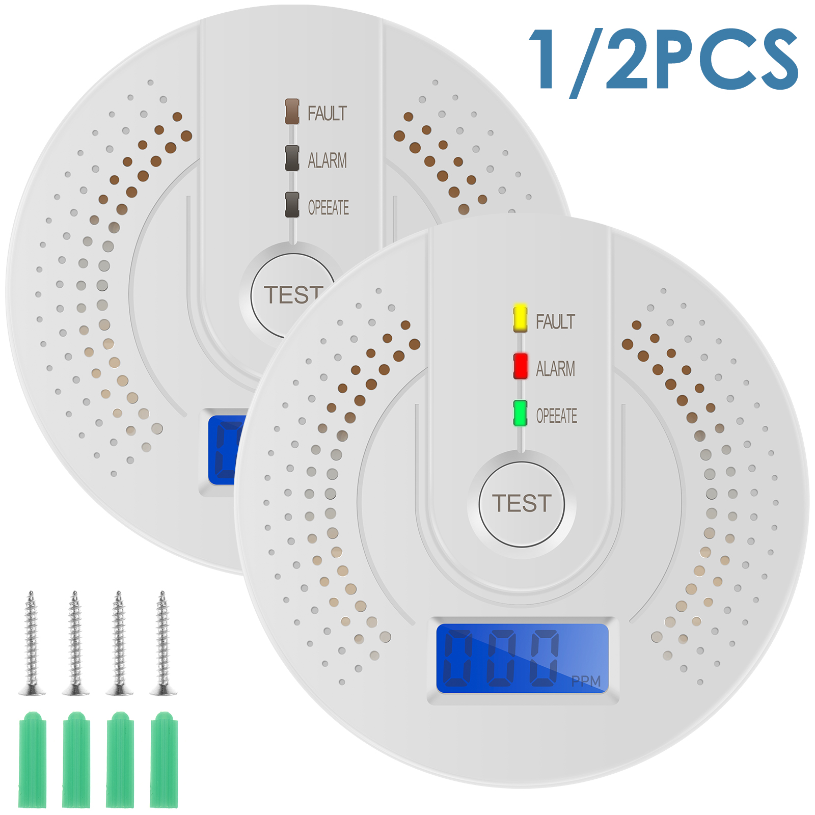Independent CO Alarm Sensor Ca - Smoke Detector Interconnected recension och pris