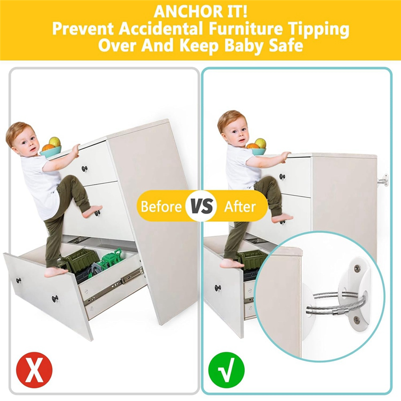 Furniture Anchors For Baby Pro - Earthquake Anchor Strap recension och pris